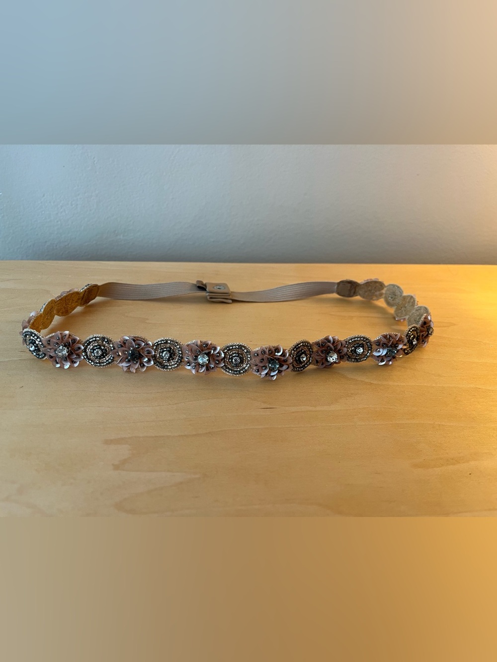 Anthropologie Beaded Stretch Belt - Size Medium